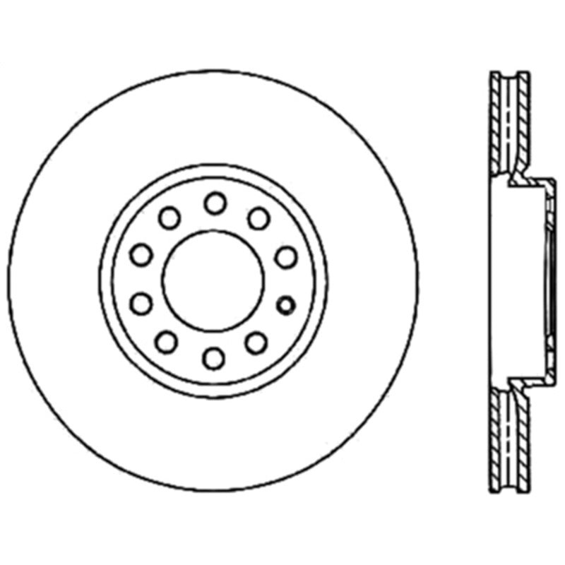 StopTech 15-18 Audi A3/A3 Quattro Cryo Sport Drilled & Slotted Front Right Rotor