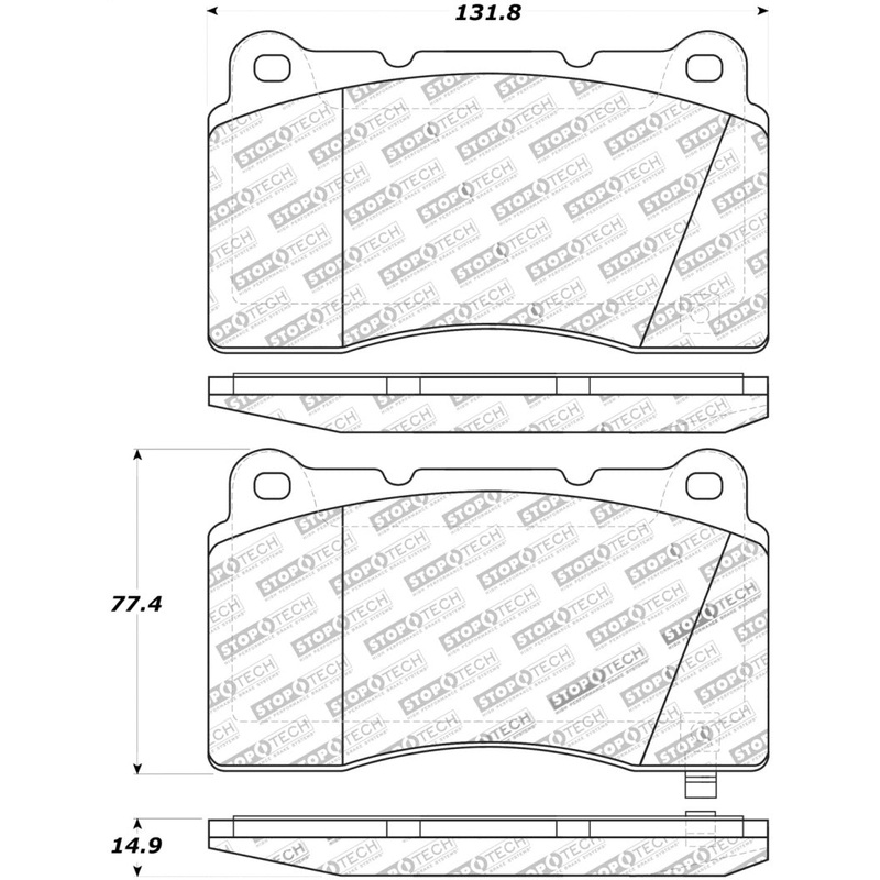 StopTech Street Touring 04-07 STi / 03-06 Evo / 08-10 Evo Front Brake Pads