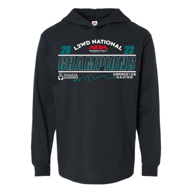 Garage126 x Panda Motorworks ARA Championship Long Sleeve Hooded T-Shirt Small