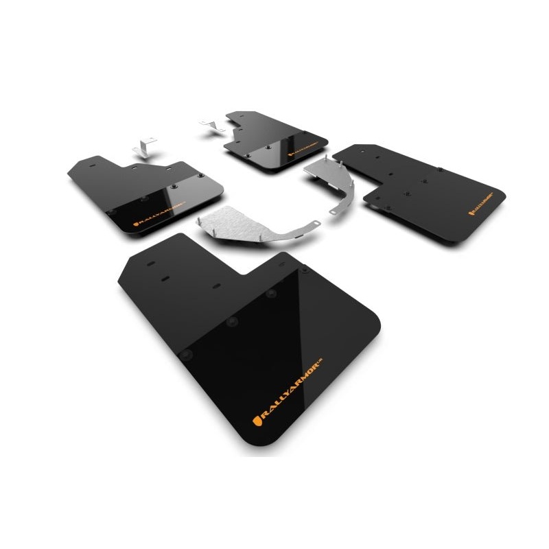 Rally Armor 21-22 Ford Bronco (Steel Bmpr – NO Rptr/Sprt – NO RR/RB) Blk Mud Flap w/Met. Blk Logo