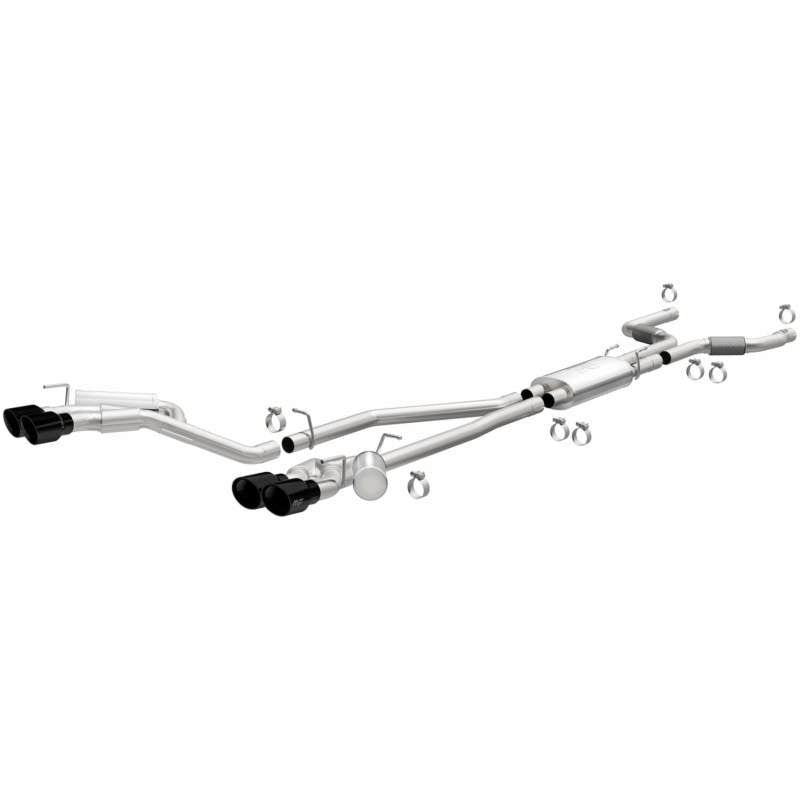 MagnaFlow 20-23 Ford Explorer 3.0L V6 Dual Exit Quad Black Chrome Tip Street Series Cat-Back Exhaust