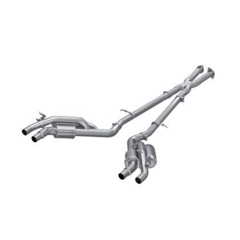 2.5″ Cat-Back, 2022-2023 Kia Stinger 3.3L, AWD/RWD, Dual Split Rear, Quad Outlet, Active Exhaust, T304 Stainless Steel