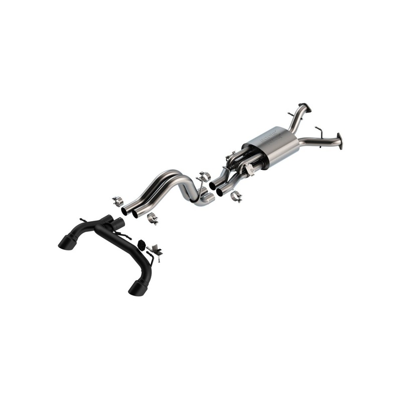 Borla 22-24 Ford Bronco Raptor V6 Turbo AT 2WD / 4WD ATAK Catback Exhaust w/ 4in Tips Chrome Tips