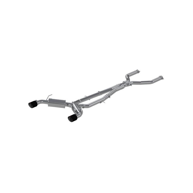 MBRP 16-24 Infiniti Q50 3.0L FWD/AWD 3in Cat Back w/ 4.5in OD Carbon Fiber Tips – T304