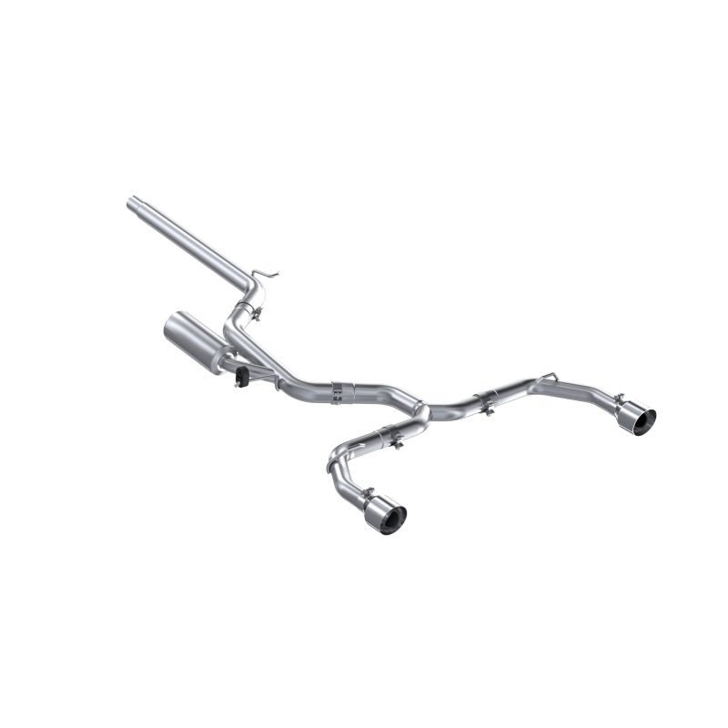 MBRP 2022-2024 Volkswagen Golf GTI MK8 T304 SS 3in Cat-Back Exhaust 2.5in Dual Split Rear SS Tips