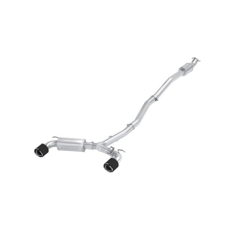 MBRP 22-23 Hyundai Kona N 2.0L Turbo 3in Cat Back Dual Rear with Carbon Fiber Tips – T304