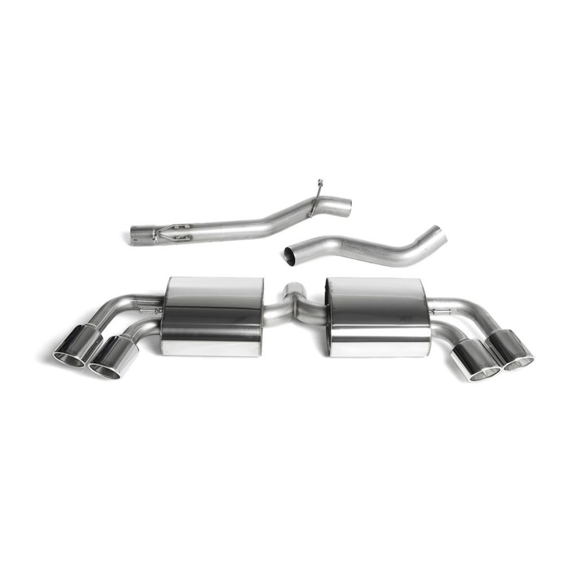 Milltek Non-Resonated (Louder) Cat-Back Exhaust System with Quad Polished Trims – MK2 Audi TTS Quattro