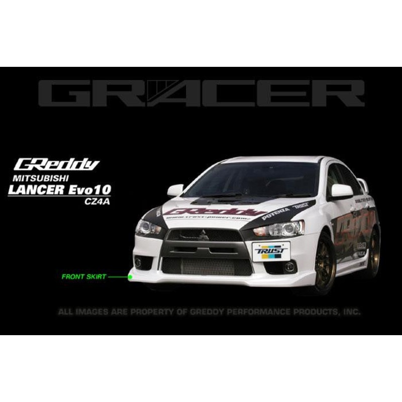 GReddy 08+ Mitsubishi Evolution X Urethane Front Lip Spoiler **Must Ask/Call to Order**