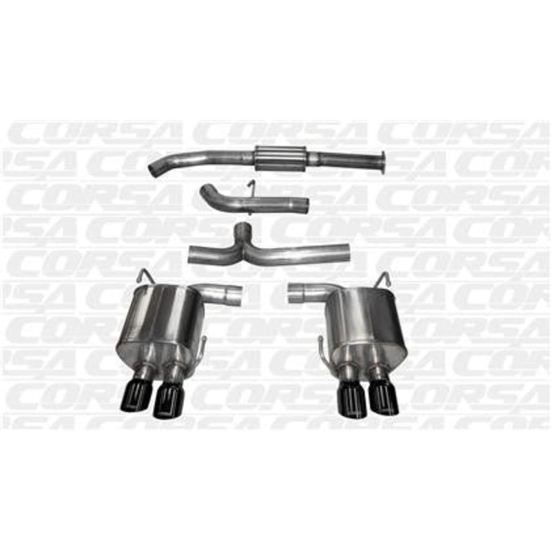 Corsa 2015 Subaru WRX Cat Back Exhaust, Black Quad 3.5″ Tips *Sport*