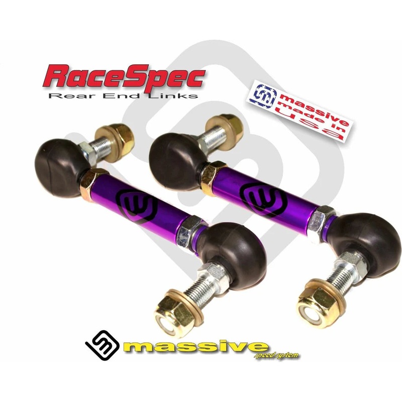 MASSIVE RACESPEC ADJUSTABLE REAR ARB SWAY BAR END LINKS FOCUS 16+ FOCUS RS 2.3 TURBO SUPER GLOSS BLACK