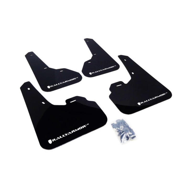 Rally Armor Mud Flaps 2010-13 Mazda3/Spd3 Mud flap White logo