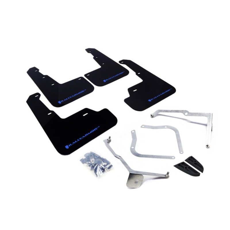 Rally Armor Mud Flaps 2015-19 Subaru WRX & STI Sedan Mud Flap Light Blue Logo