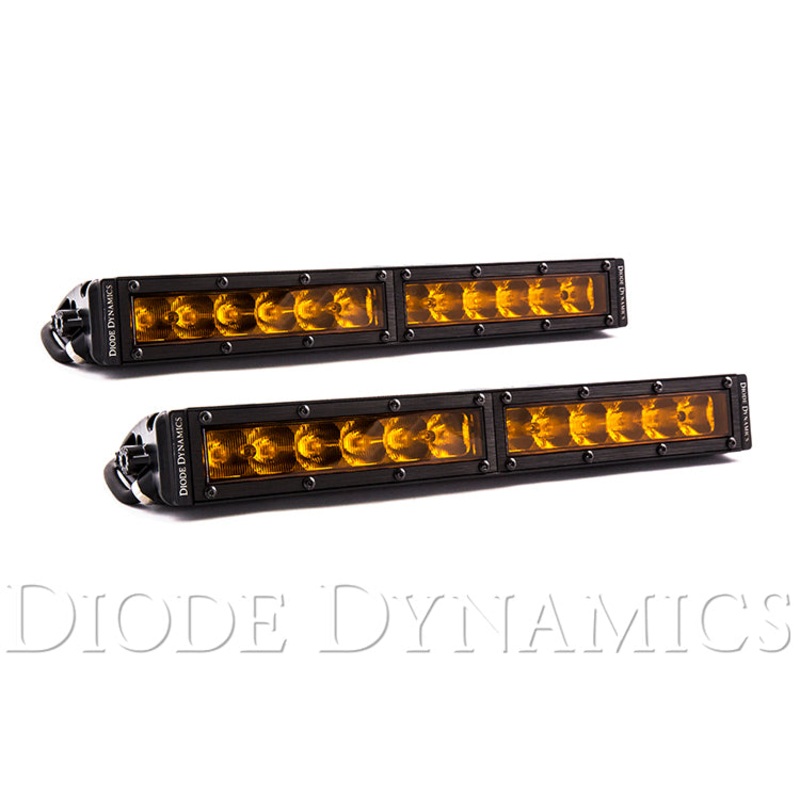 12 Inch LED Light Bar  Single Row Straight Amber Driving Pair Stage Series Diode Dynamics