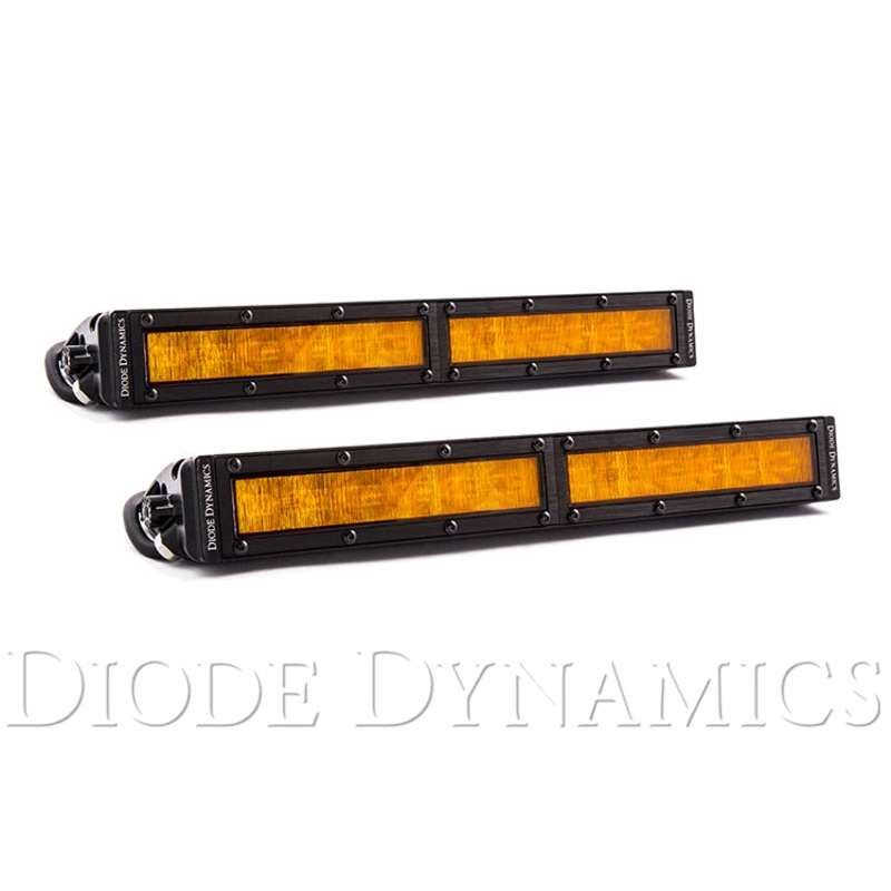 12 Inch LED Light Bar  Single Row Straight Amber Wide Pair Stage Series Diode Dynamics