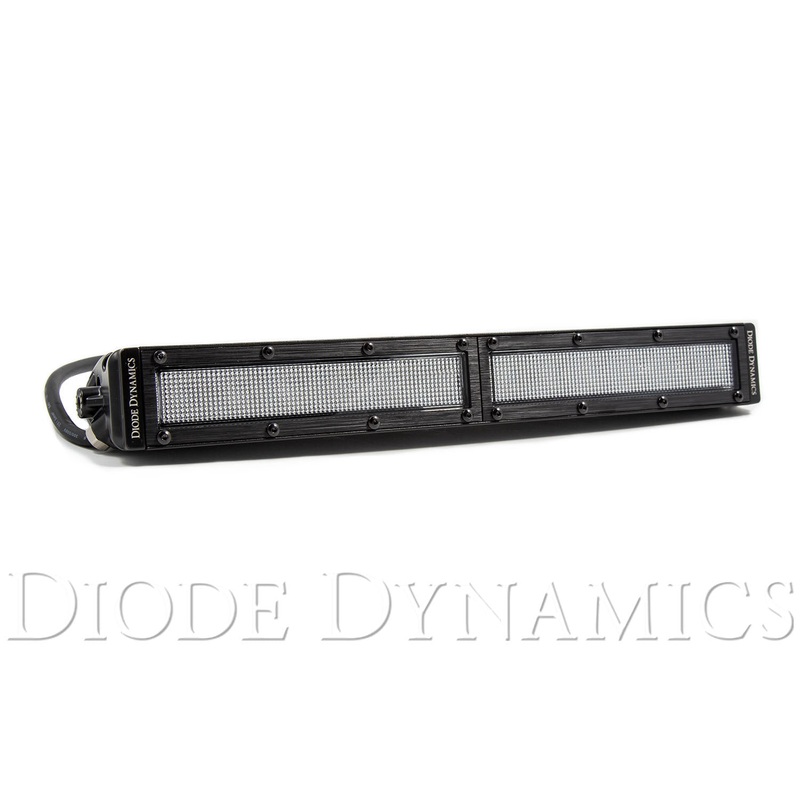 12 Inch LED Light Bar  Single Row Straight Clear Flood Each Stage Series Diode Dynamics