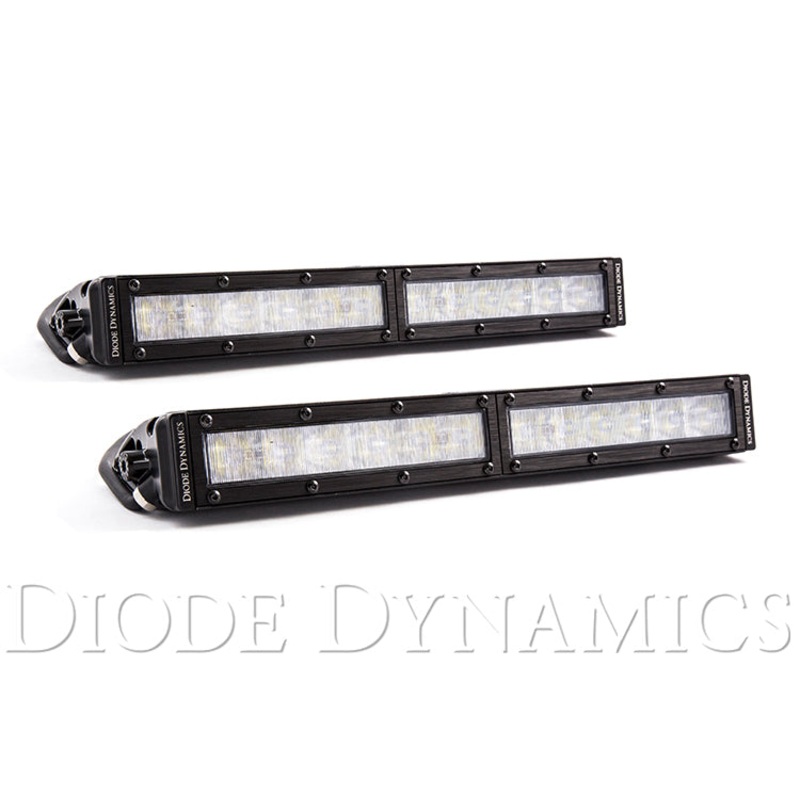 12 Inch LED Light Bar  Single Row Straight Clear Wide Pair Stage Series Diode Dynamics