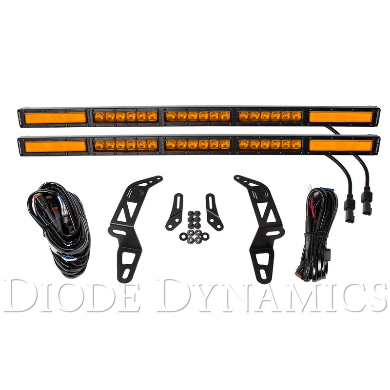 Jeep 2018 SS30 Bumper LED Kit Amber Combo Dual Diode Dynamics