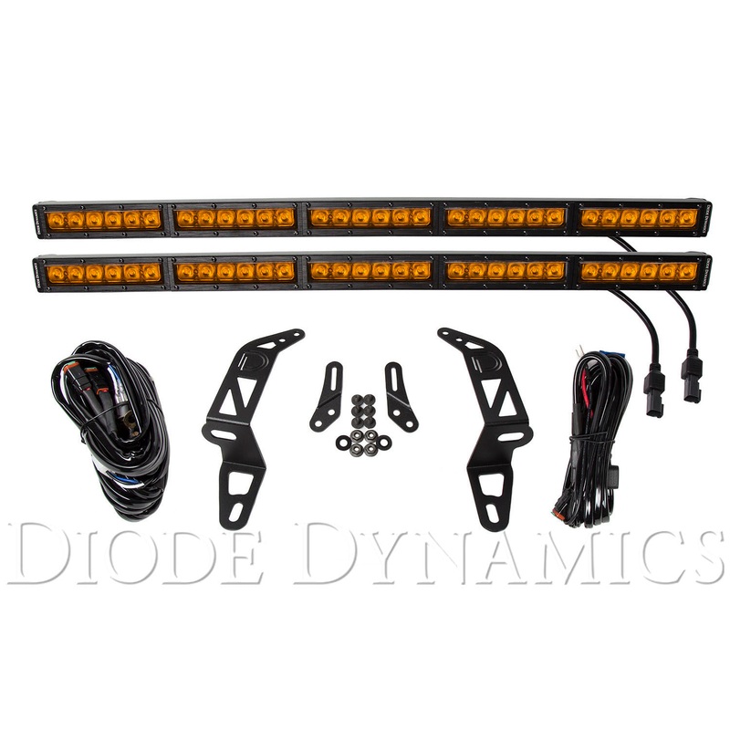 Jeep 2018 SS30 Bumper LED Kit Amber Driving Dual Diode Dynamics