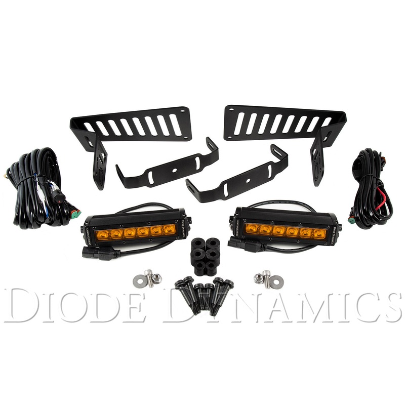 Jeep JL 2018-2019 Stage Series 6 Inch Cowl LED Kit Amber Driving Diode Dynamics