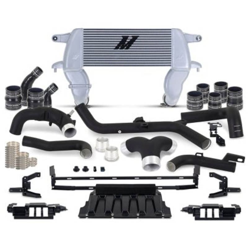 Mishimoto 21+ Ford Bronco 2.7L High Mount Intercooler kit (With Charge Pipes) Black