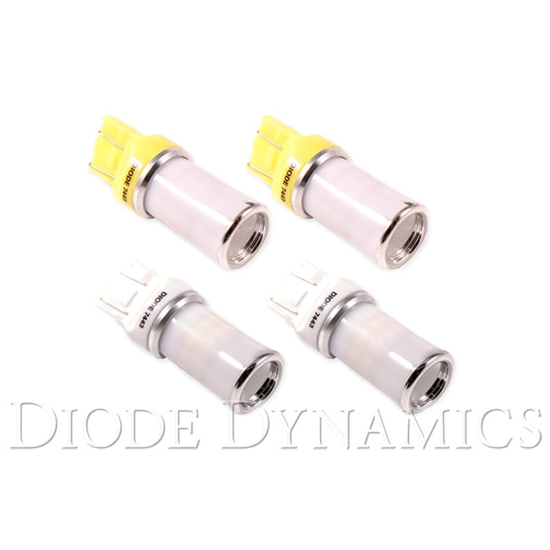 JL Wrangler Front Turn Stage 1 (7443 LED Bulb HP48 White and Amber) Diode Dynamics