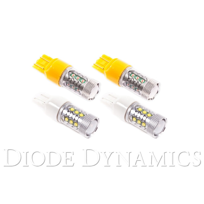 JL Wrangler Front Turn Stage 2 (7443 LED Bulb XP80 White and Amber) Diode Dynamics