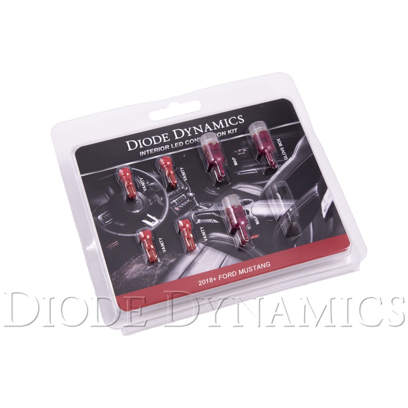 Mustang Interior LED Light Kit 18-19 Mustang Stage 2 Red Diode Dynamics