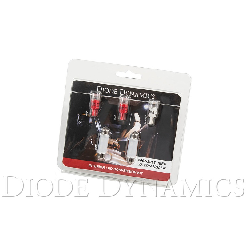 Wrangler JK 4dr Interior Kit Stage 1 Red Diode Dynamics