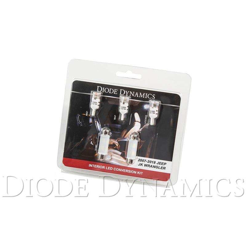 Wrangler JK 4dr Interior Kit Stage 2 Cool White Diode Dynamics