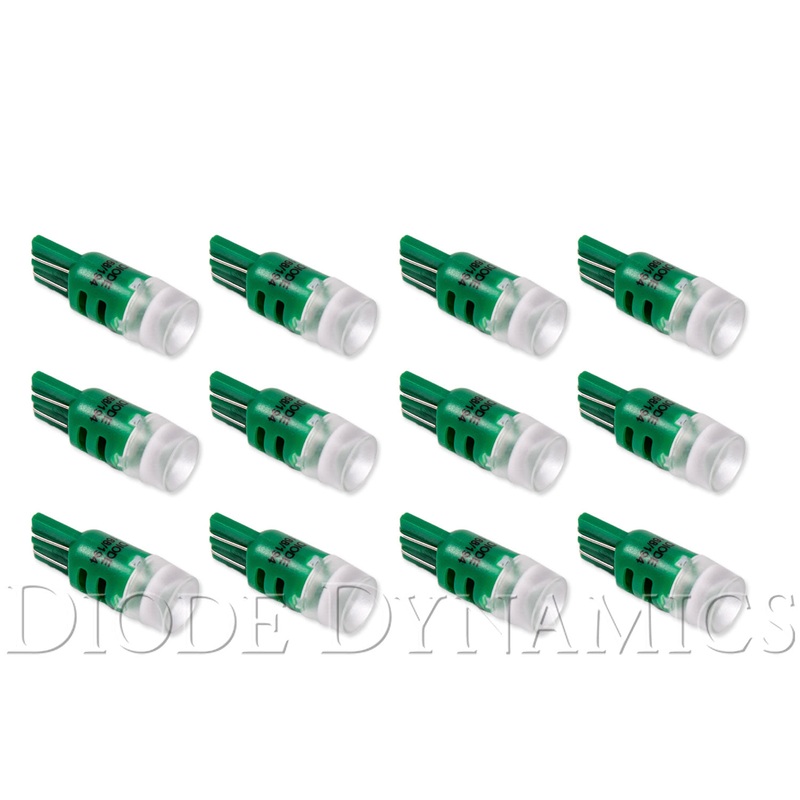194 LED Bulb HPHP3 LED Green Set of 12 Diode Dynamics