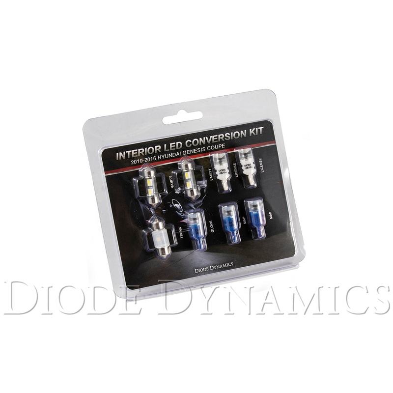 2010-2016 Hyundai Genesis Coupe Interior Kit Stage 1 Blue Diode Dynamics