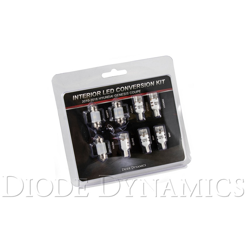 2010-2016 Hyundai Genesis Coupe Interior Kit Stage 2 Cool White Diode Dynamics