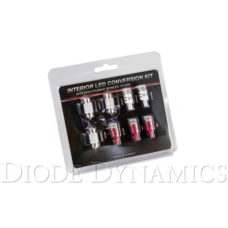 2010-2016 Hyundai Genesis Coupe Interior Kit Stage 2 Red Diode Dynamics