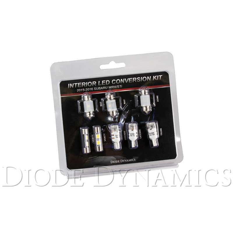 2015-2019 Subaru WRX Interior Light Kit Stage 2 Cool White Diode Dynamics