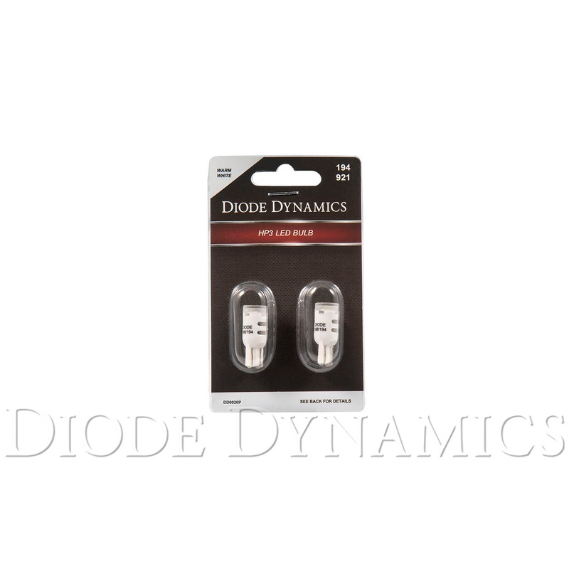 194 LED Bulb HP3 LED Warm White Short Pair Diode Dynamics
