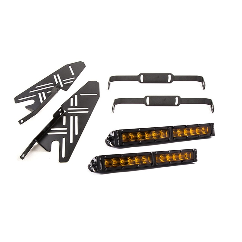 2017-2019 Ford Raptor SS Fog Kit 12.0 Inch Amber Driving Diode Dynamics