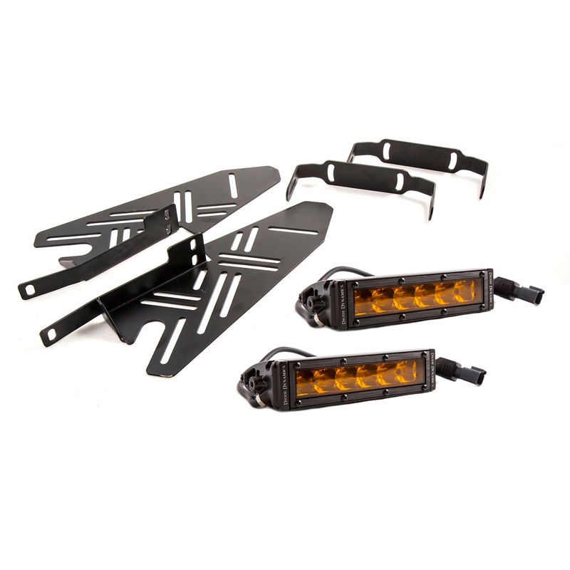 2017-2019 Ford Raptor SS Fog Kit SS 6.0 Inch Amber Driving Diode Dynamics