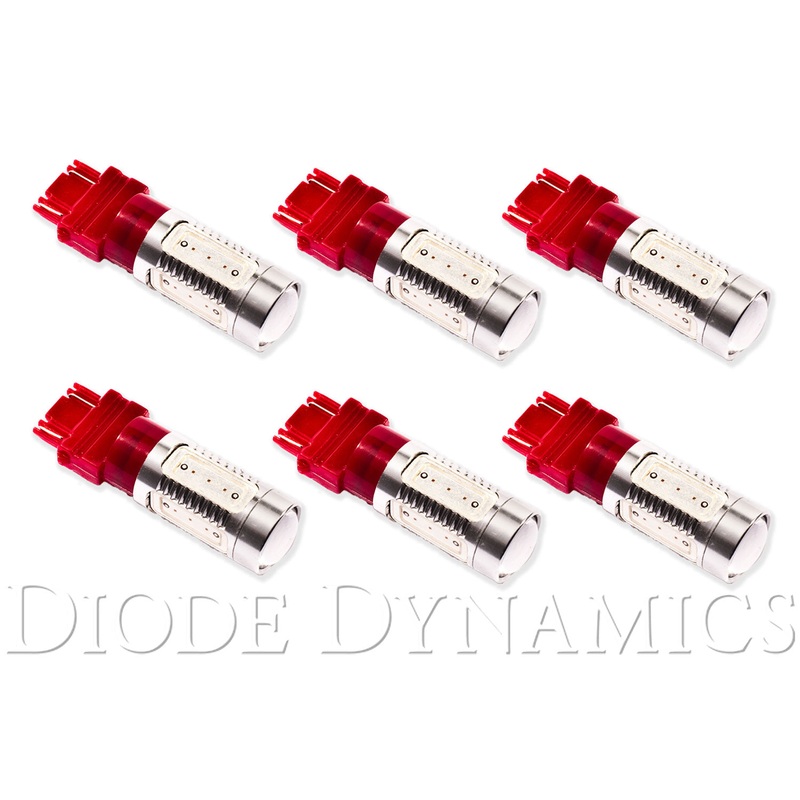 3157 LED Bulb HP11 LED Red Set of 6 Diode Dynamics