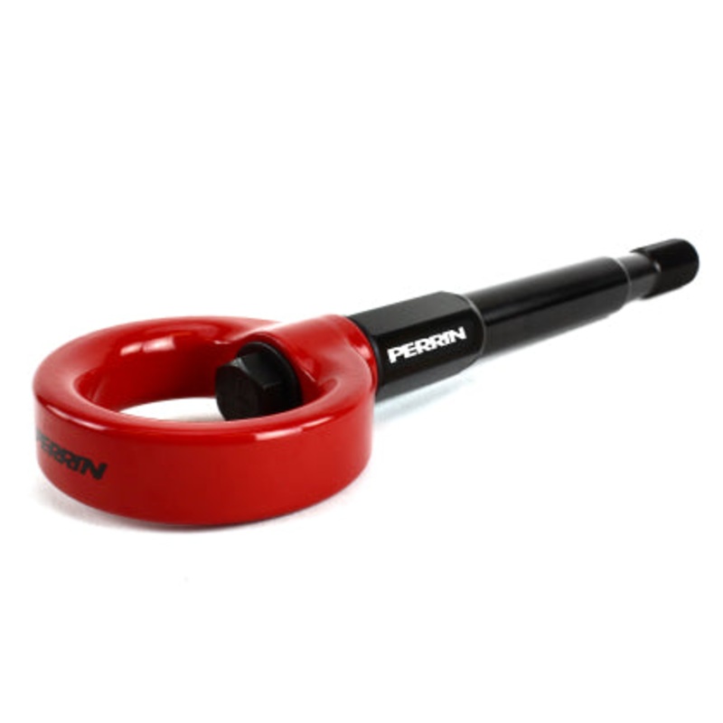 Perrin 08-14 Subaru WRX/STI Hatchback Tow Hook Kit (Rear) – Red