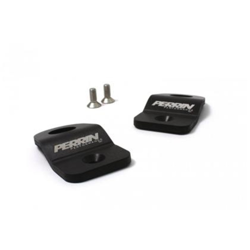 Perrin 08+ Subaru Black Upper Radiator Bracket Set
