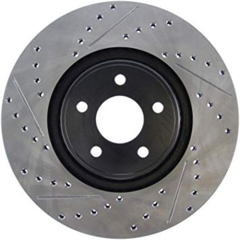 StopTech Ford Focus w/ Rear Disc Brakes Rear Slotted & Drilled Rotors Left