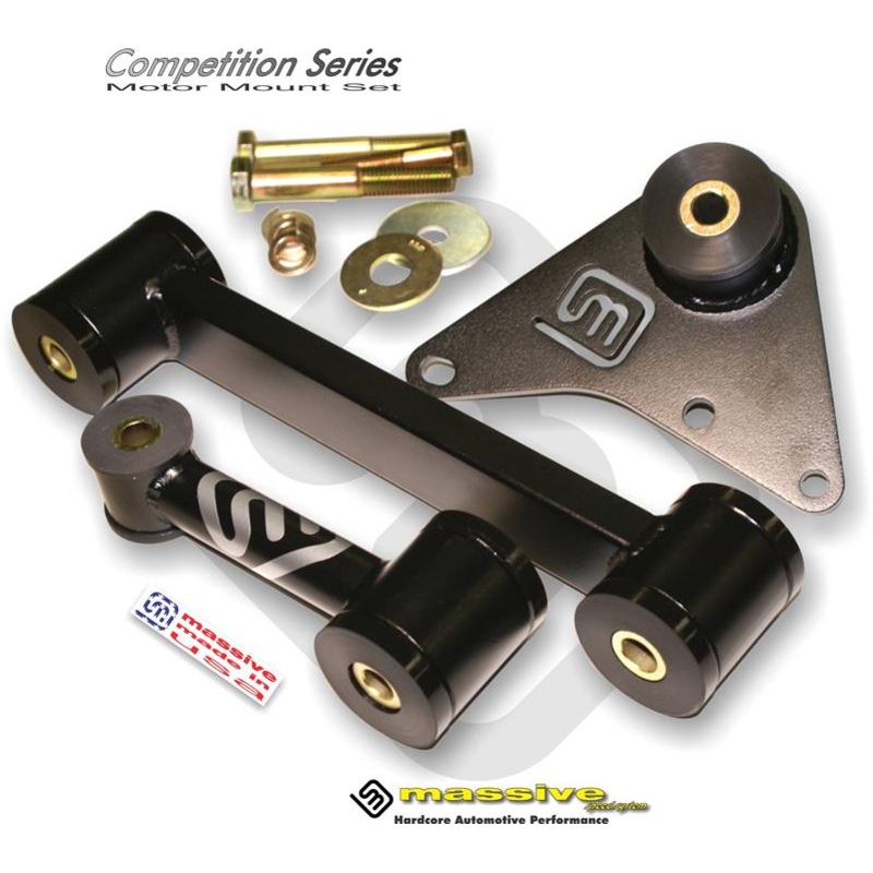 Dodge Neon SRT4 03-05 Massive Competition Series Motor Mount Set Conspiracy Texture Black