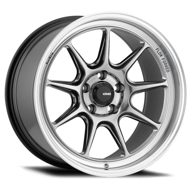 Konig Countergram 5×108 18×8.5 MATTE BLACK / MATTE MACHINED LIP