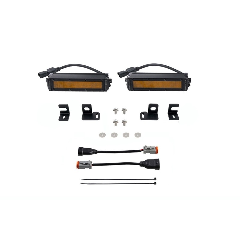 Diode Dynamics 2024+ Toyota Tacoma SS6 LED Fog Light Kit Amber Wide