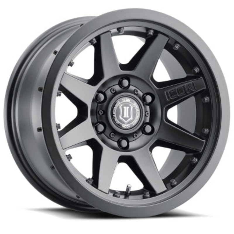 ICON Rebound Pro 17×8.5 6×5.5 0mm Offset 4.75in BS 106.1mm Bore Satin Black Wheel