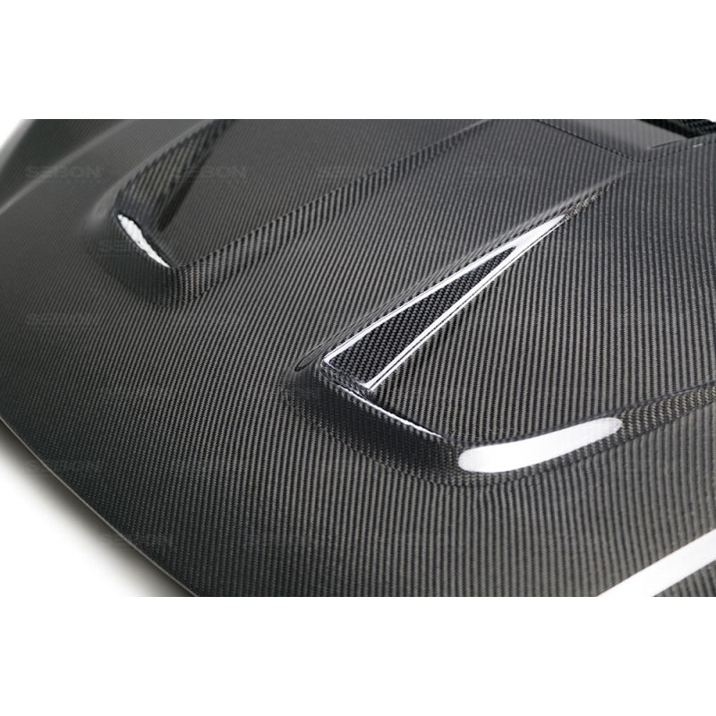 Seibon 2016-2020 Honda Civic Coupe/Sedan/Hatchback MR-Style Carbon Fiber Hood