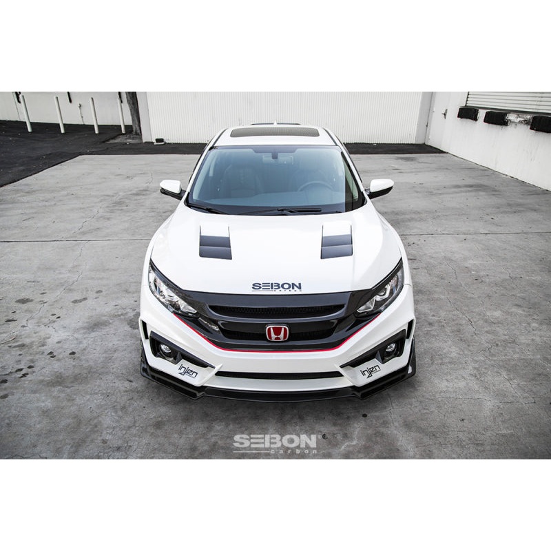 Seibon 2016-2020 Honda Civic Coupe/Sedan/Hatchback TS-Style Carbon Fiber Hood
