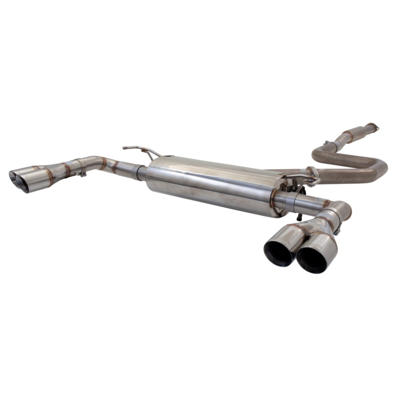 KIA FORTE GT NON  POLISHED STAINLESS STEEL 3 CAT-BACK EXHAUST SYSTEM WITH VAREX MUFFLER AND TIPS 2020-2021