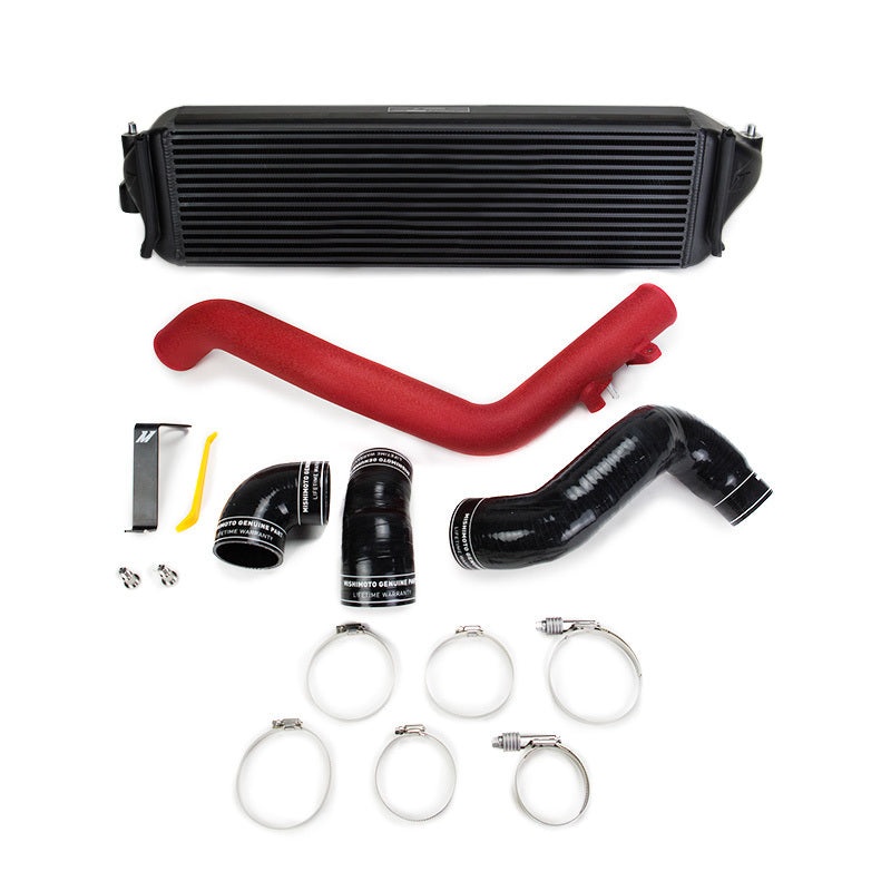 Mishimoto 2017+ Honda Civic Type R Intercooler Kit – Black Intercooler Red Pipes
