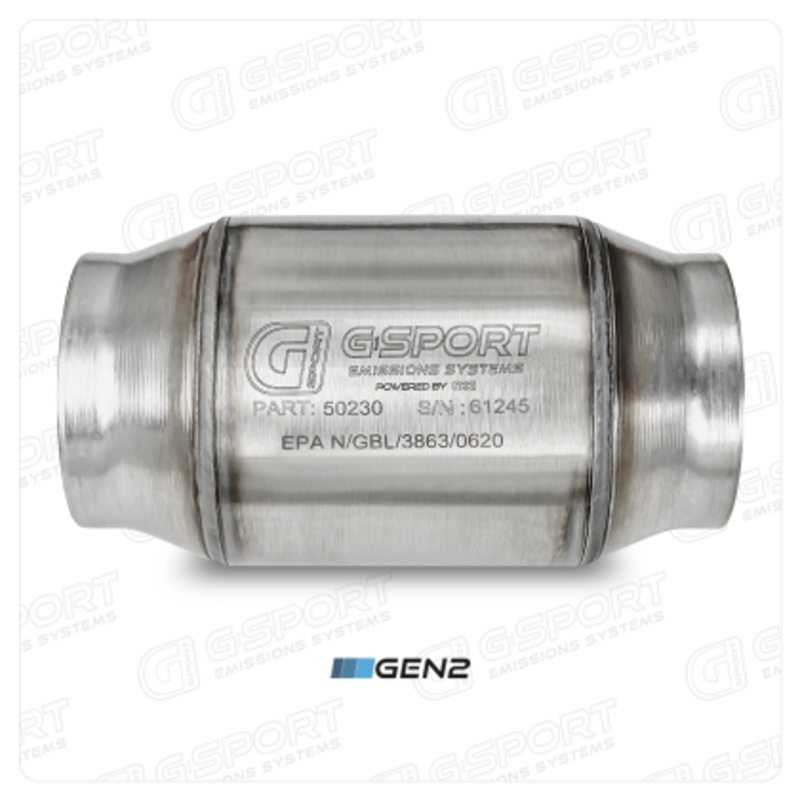 GESI G-Sport 400 CPSI GEN 2 EPA Compliant 3.0in Inlet/Outlet Catalytic Converter